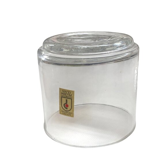 Handblown Pilgrim Glass Kitchen Chemistry Cup & Canister Set Cork Lid - Picture 9 of 9